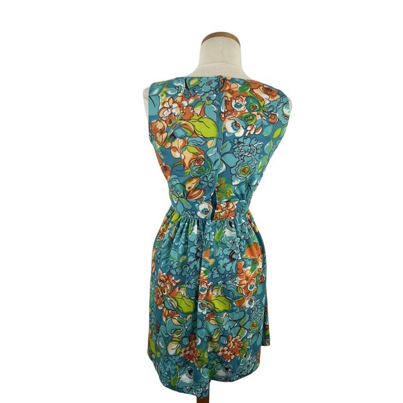 Vintage 70s TeJo of California Women's Hawaiian Tropical Floral Dress - Picture 6 of 9